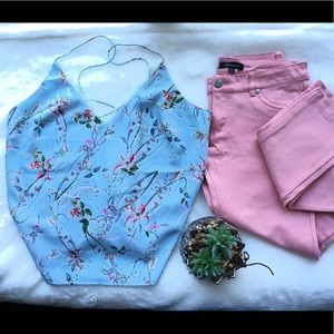 Blouse and skinny jean